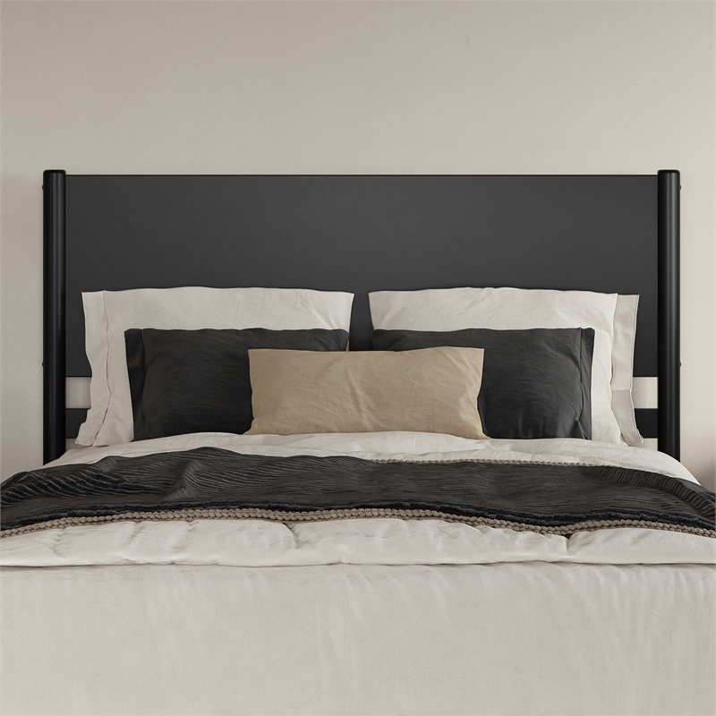 Pasadena Queen Wood Panel Headboard in Black