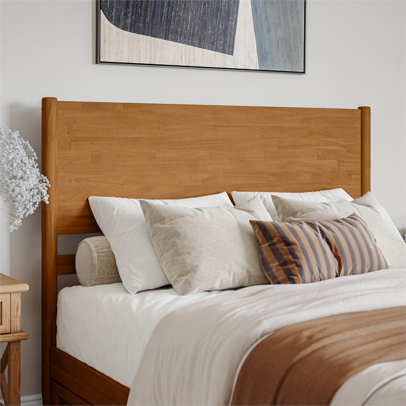 Pasadena Queen Wood Panel Headboard in Light Toffee