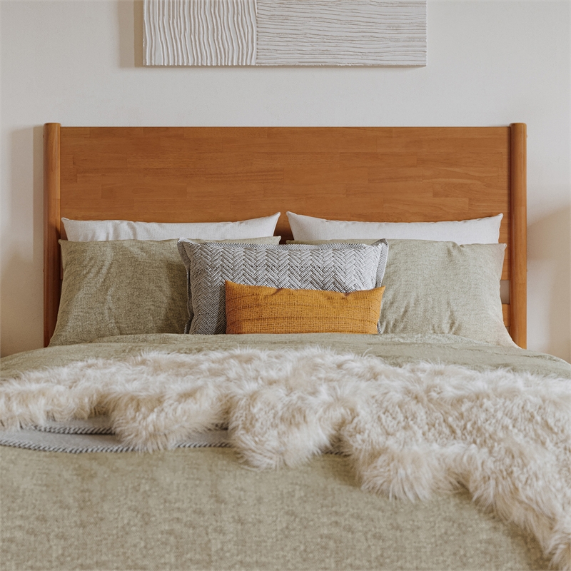 Pasadena Queen Wood Panel Headboard in Light Toffee