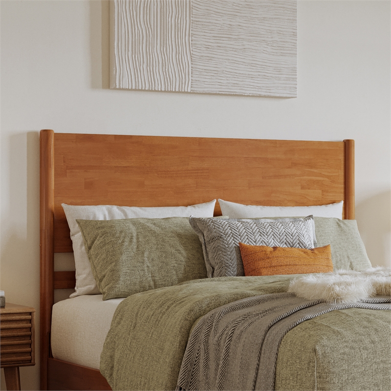 Pasadena Queen Wood Panel Headboard in Light Toffee