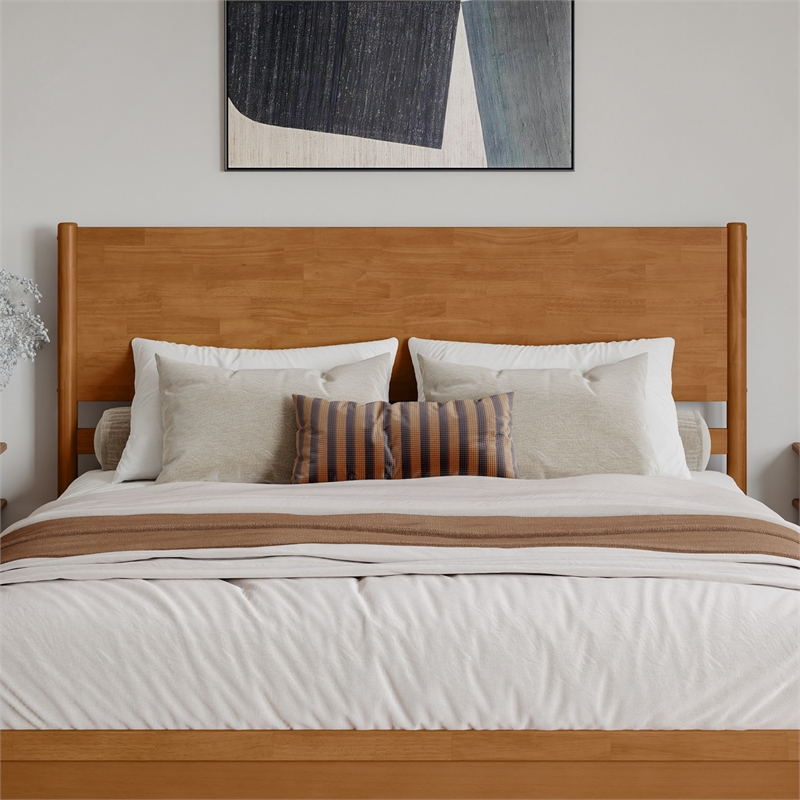 Pasadena King Wood Panel Headboard in Light Toffee