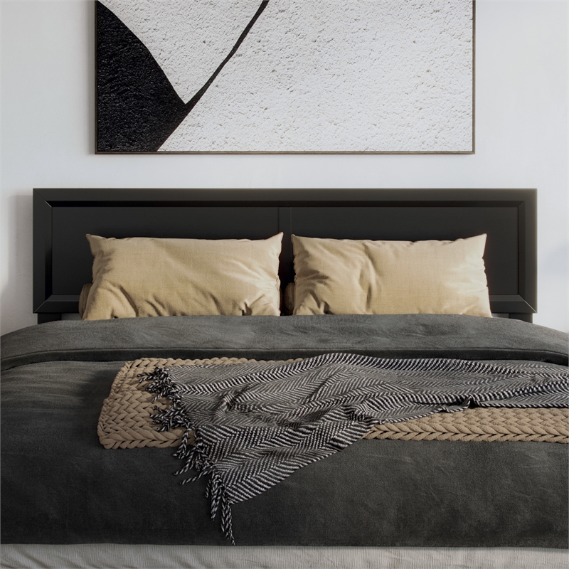 Sophia Queen Solid Wood Headboard in Black