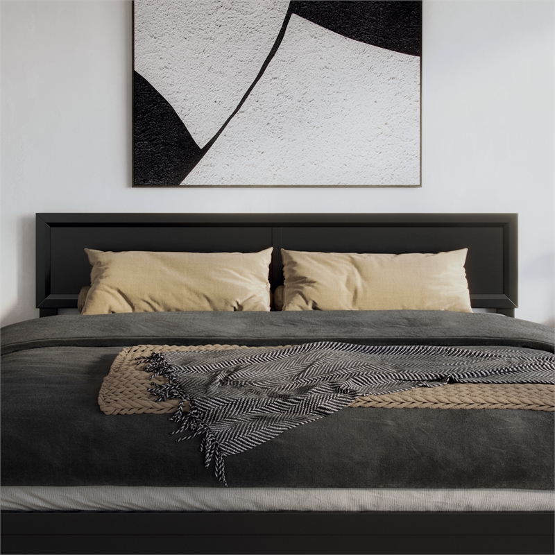 Sophia King Solid Wood Headboard in Black