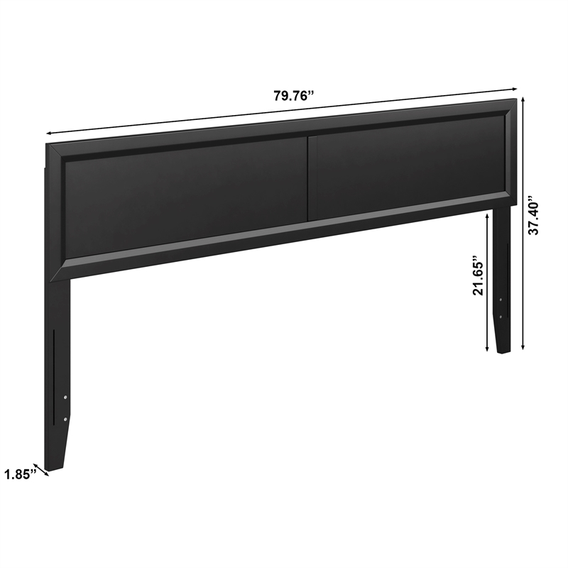 Sophia King Solid Wood Headboard in Black