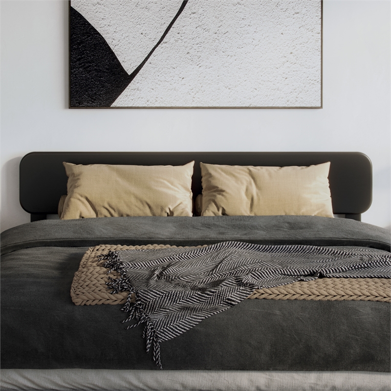 Florence Queen Solid Wood Headboard in Black