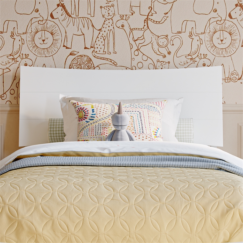 Phoenix Twin Solid Wood Headboard in White