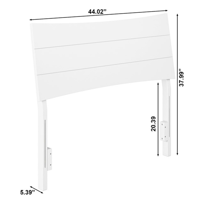 Phoenix Twin Solid Wood Headboard in White