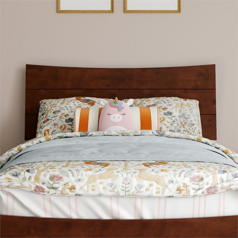 Phoenix Twin Solid Wood Headboard in Walnut