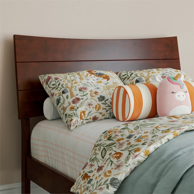 Phoenix Twin Solid Wood Headboard in Walnut