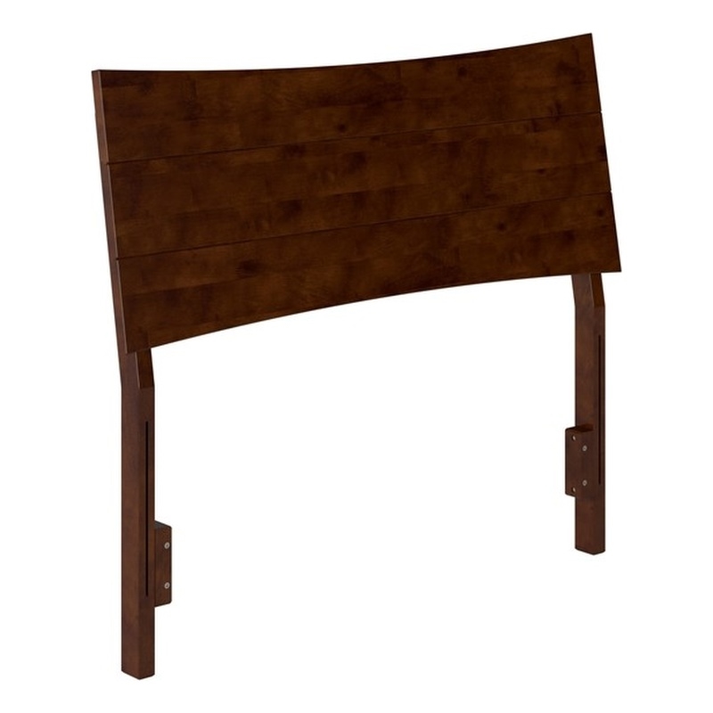 Phoenix Twin Solid Wood Headboard in Walnut