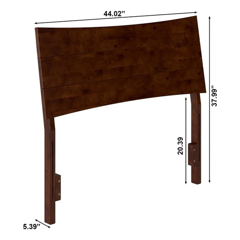 Phoenix Twin Solid Wood Headboard in Walnut