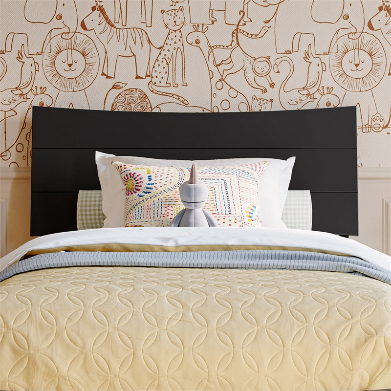 Phoenix Twin Solid Wood Headboard in Black