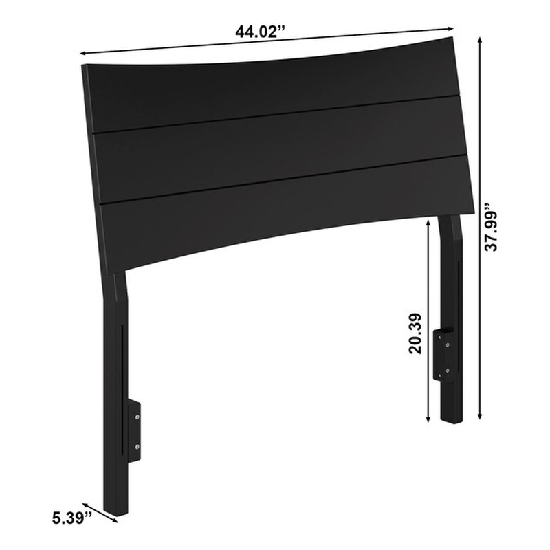 Phoenix Twin Solid Wood Headboard in Black