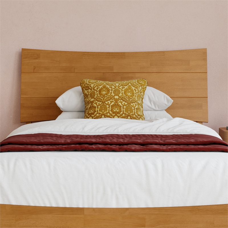 Phoenix Twin Solid Wood Headboard in Light Toffee