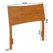 Phoenix Twin Solid Wood Headboard in Light Toffee