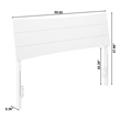 Phoenix Full Solid Wood Headboard in White