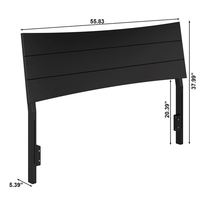 Phoenix Full Solid Wood Headboard in Black