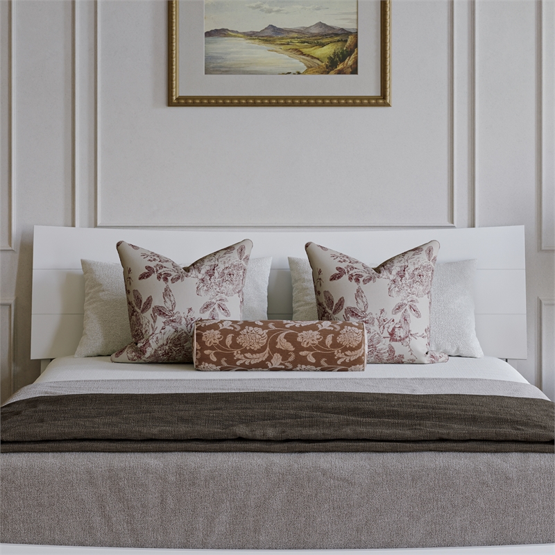 Phoenix Queen Solid Wood Headboard in White