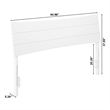 Phoenix Queen Solid Wood Headboard in White
