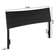 Phoenix Queen Solid Wood Headboard in Black