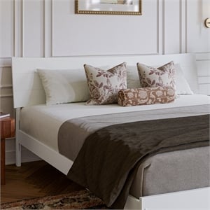 Phoenix King Solid Wood Headboard in White