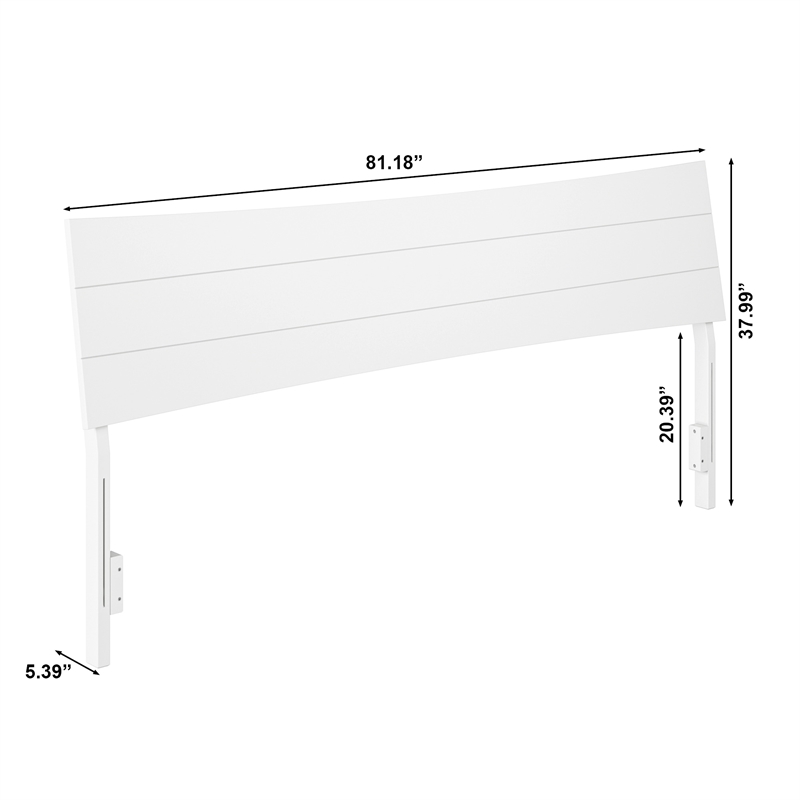 Phoenix King Solid Wood Headboard in White