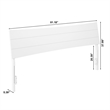 Phoenix King Solid Wood Headboard in White