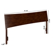 Phoenix King Solid Wood Headboard in Walnut