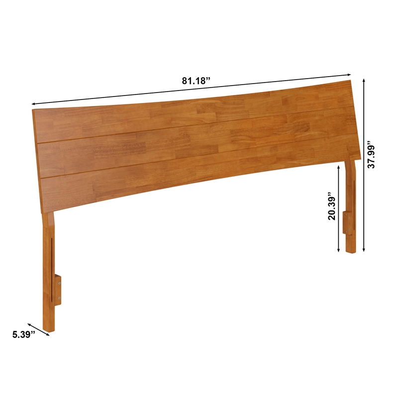 Phoenix King Solid Wood Headboard in Light Toffee