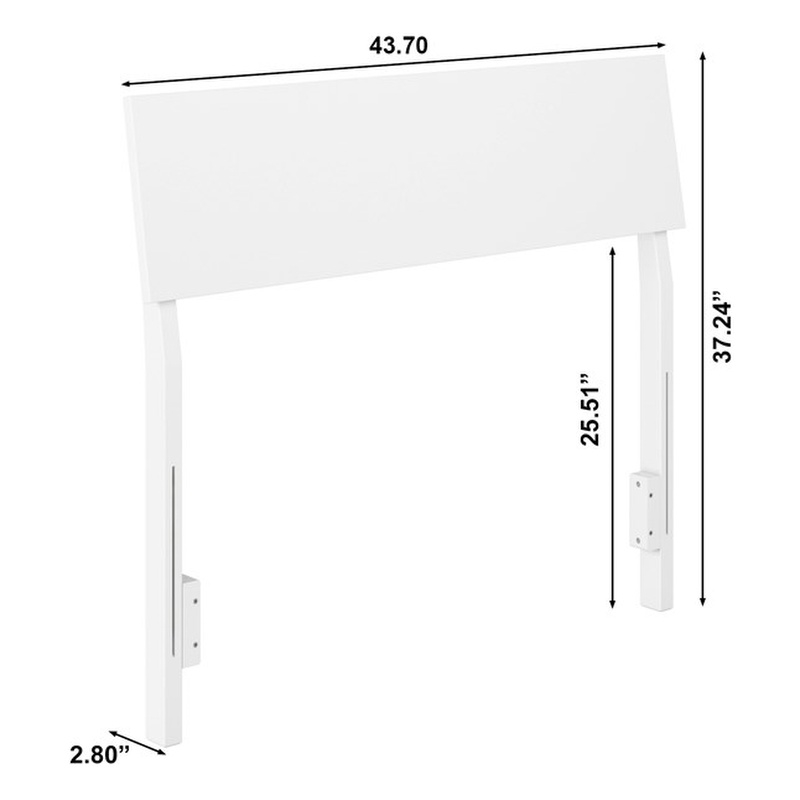 Bradford Twin Solid Wood Headboard in White