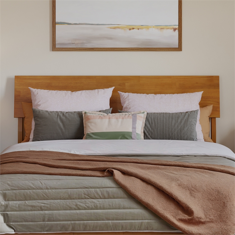 Bradford Full Wood Headboard in Light Toffee