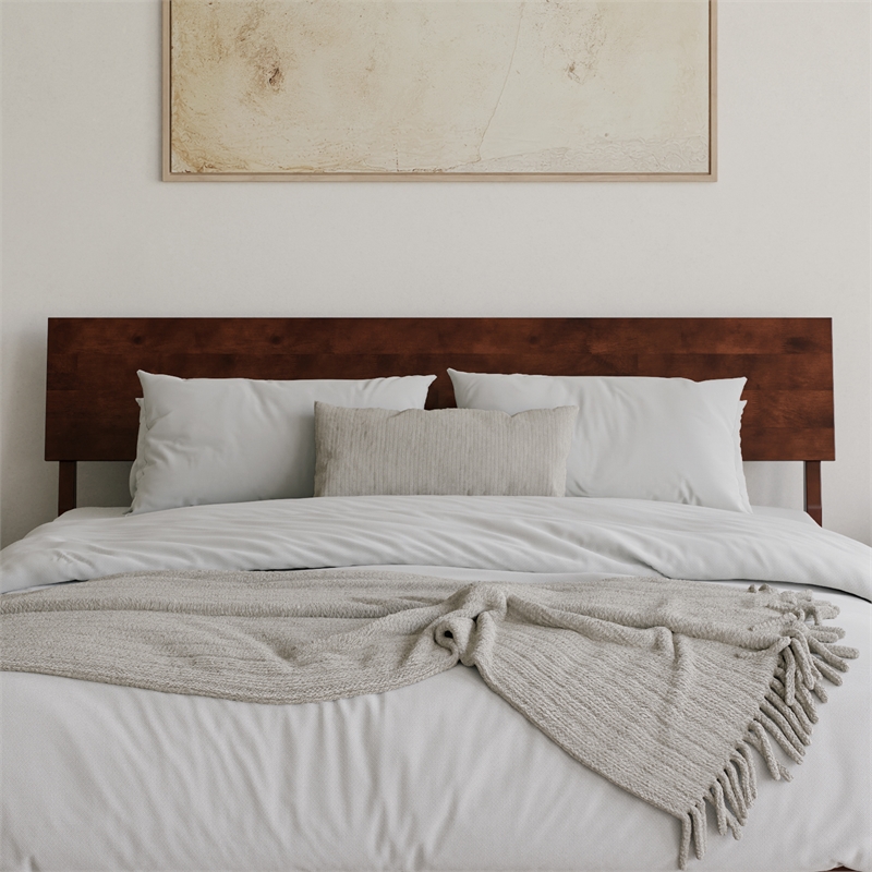 Bradford Queen Solid Wood Headboard in Walnut