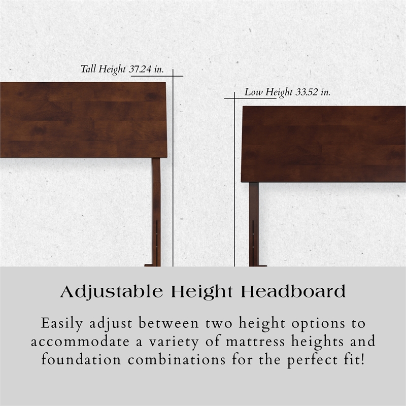 Bradford Queen Solid Wood Headboard in Walnut