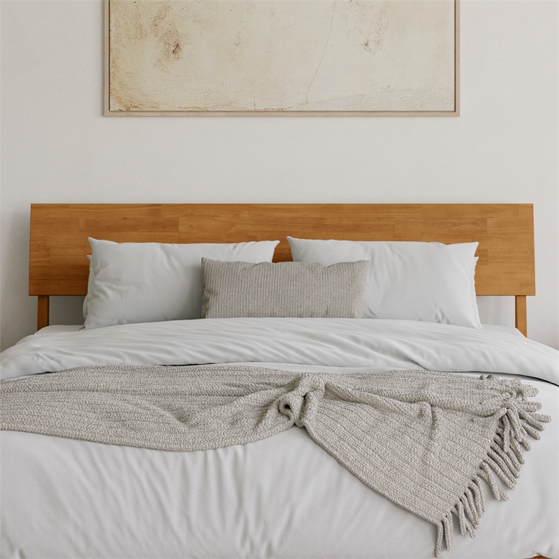 Bradford Queen Solid Wood Headboard in Light Toffee