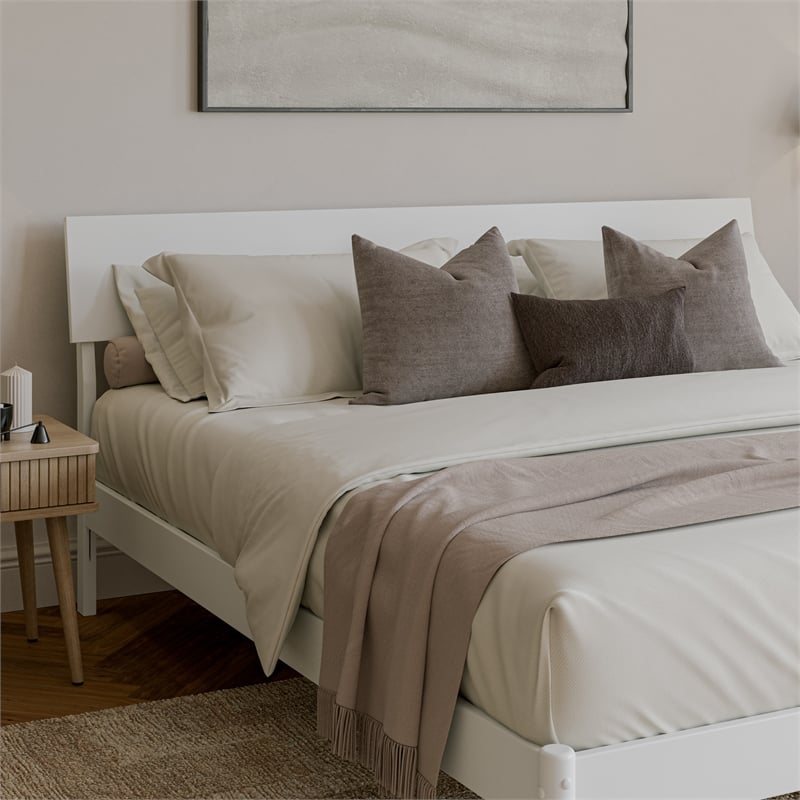 Bradford King Solid Wood Headboard in White