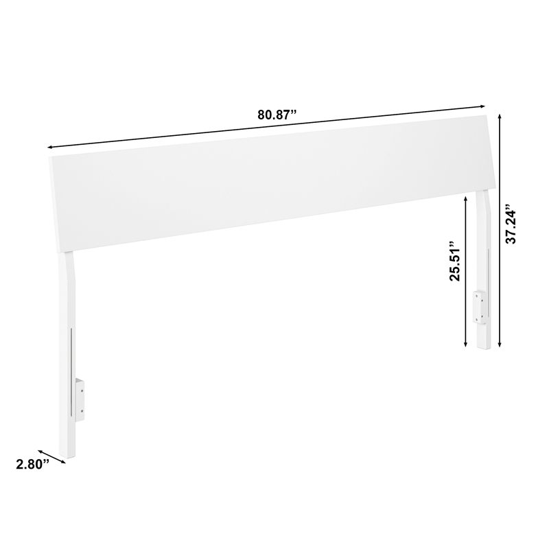 Bradford King Solid Wood Headboard in White