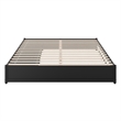 Barcelona King Panel Platform Bed with 2 Storage Drawers in Black