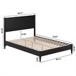 Pasadena Full Solid Wood Low Profile Platform Bed in Black