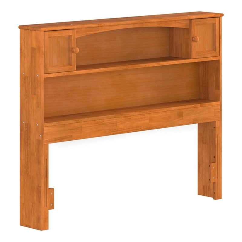 AFI Newport Full Solid Wood Bookcase Headboard in Light Toffee