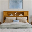 AFI Newport Full Solid Wood Bookcase Headboard in Light Toffee
