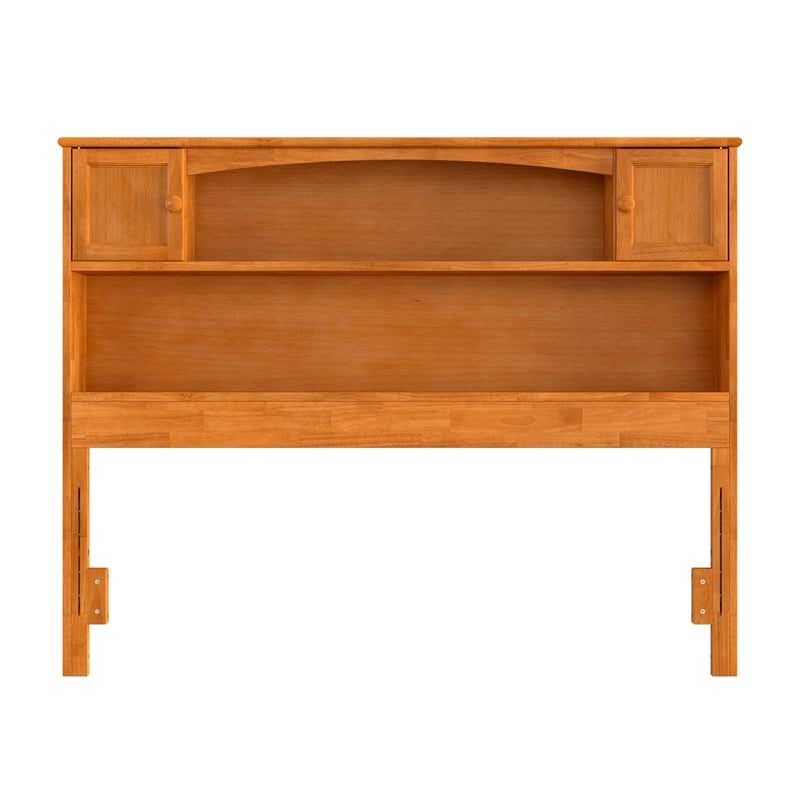AFI Newport Full Solid Wood Bookcase Headboard in Light Toffee