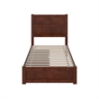 Aveline Twin Platform Bed with Matching Footboard & Drawers in Walnut