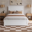 Aveline Full Platform Bed with Matching Footboard & Drawers in White