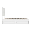 Aveline Full Platform Bed with Matching Footboard & Drawers in White
