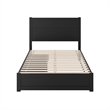 Aveline Full Platform Bed with Matching Footboard & Drawers in Black