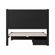 Aveline Full Platform Bed with Matching Footboard & Drawers in Black