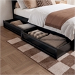 Aveline Full Platform Bed with Matching Footboard & Drawers in Black