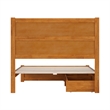 Aveline Full Platform Bed with Matching Footboard & Drawers in Light Toffee