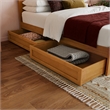 Aveline Full Platform Bed with Matching Footboard & Drawers in Light Toffee