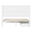 Aveline Queen Platform Bed with Matching Footboard & Drawers in White